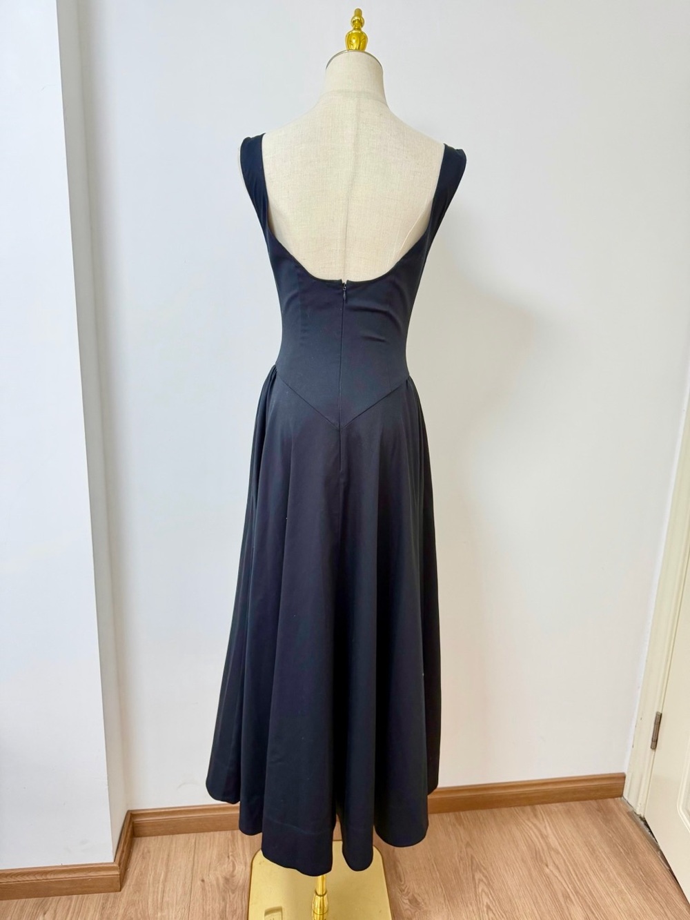 HELSA Stretch Cotton Sateen Midi Dress, New - Picture 12 of 13
